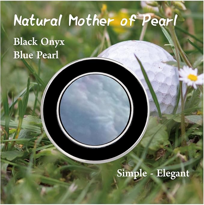 Golf Ball Marker Hat Clip with Pearl Ball Marker, Golf Gifts, Golf Accessories, Golf Ball Markers for Women