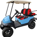 Golf Cart Front and Back Seat Covers for Club Car Precedent 4 Passenger Models,Breathable Washable Polyester Mesh Seat Cover Red