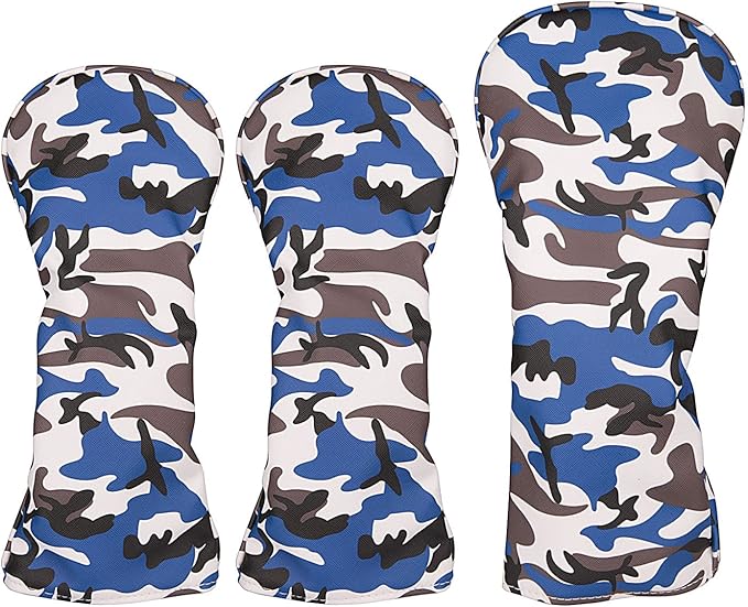 Golf Builder Blue Camouflage Golf Club Driver Fairway Wood Hybrid Head Cover Camou 1 3 5 UT Cover