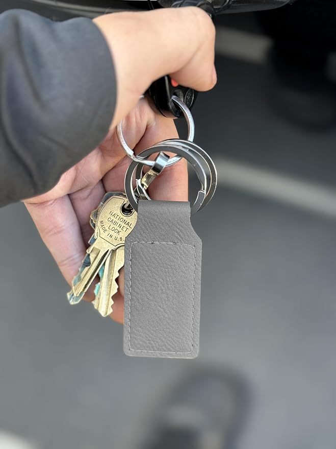 LaserGram Rectangle Keychain, Coat of Arms Germany, Personalized Engraving Included (Gray)
