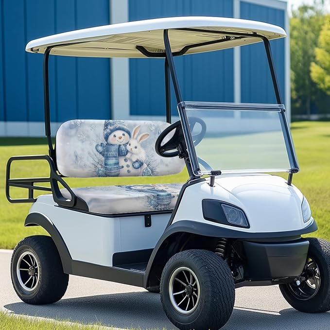 Fashion Print Golf Cart Seat Covers 2 Passenger Golf Cart Backrest Cover Golf Cart Seat Towel Gift for Friends