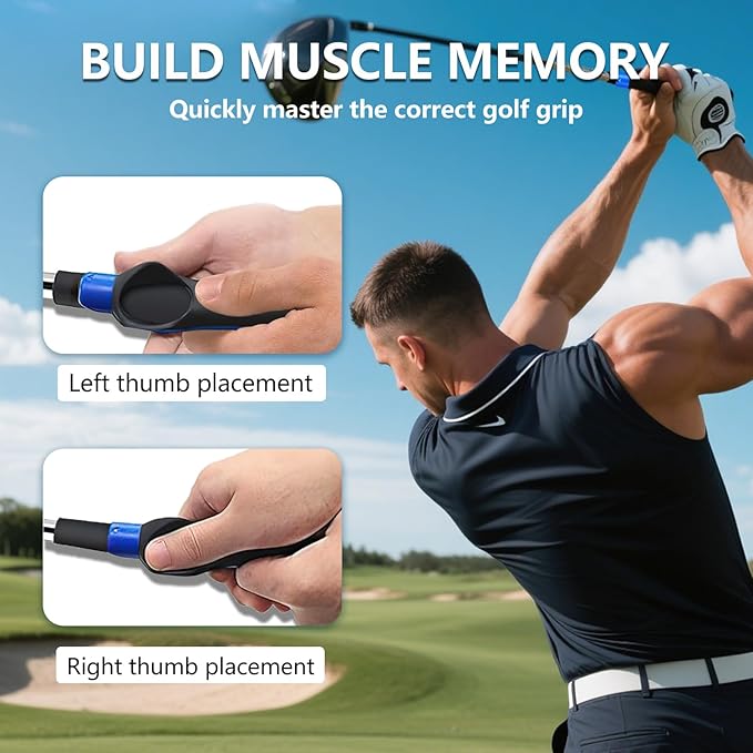 Golf Grip Trainer, Golf Club Grips, Golf Training Aid, Grip Trainer Golf to Help Train Correct Hand Position