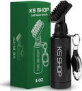 Golf Club Brush Cleaner 5oz (150ml) | Lightweight 70g | 45cm Retractable Clip | Nylon Bristles Golf Brush | Golf Accessories for Men and Women