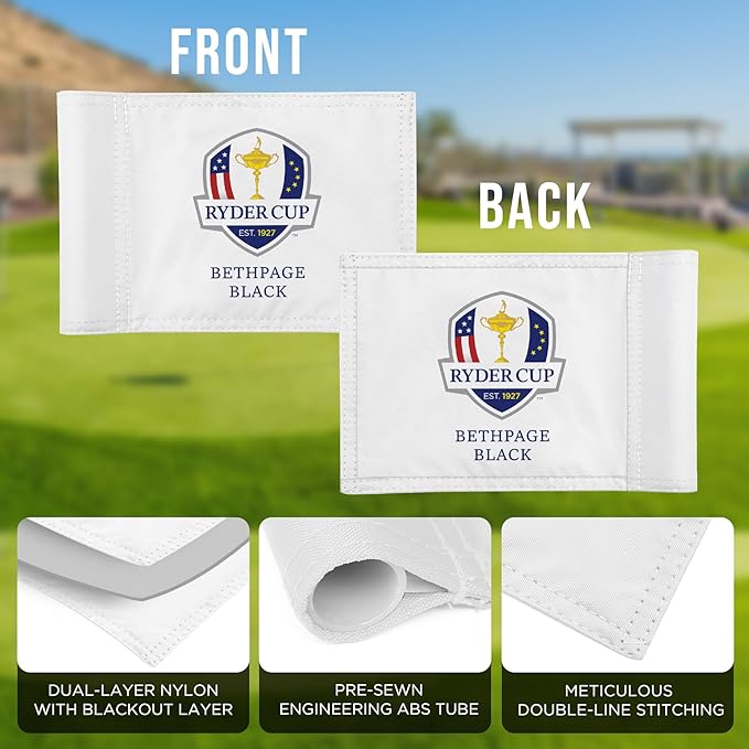 2025 Themed Mini Golf Flag, 8x6 Inch, Double-Sided Silk-Printed, Durable 420D Nylon, Ideal for Backyard Practice Putting Green