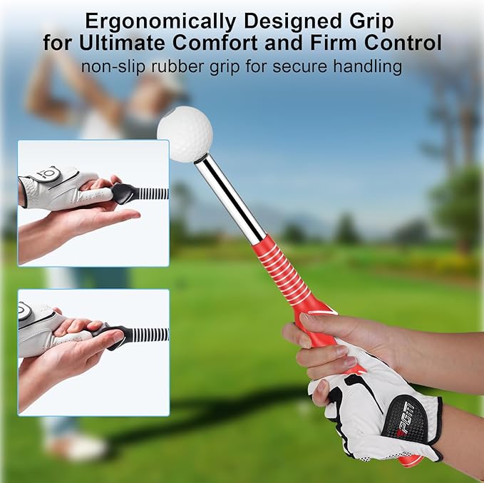 Golf Training Aids, Golf Grip Training Aid Swing Trainer with 1 Arm Posture Correction Band and 1 Telescopic Golf Simulator, Golf Practice Accessories Perfect for Beginners and Pros