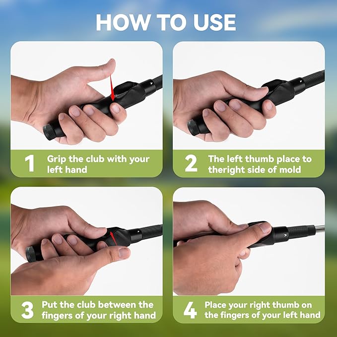Golf Grip Trainer,Golf Aid Training,Right Handed Golf Grip Trainer,Grip Trainer Golf Club to Help Train Correct Hand Position