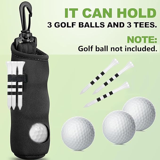 11 Pcs Golf Accessories Kit, Include Golf Ball Bag with Hook Tees Towel Cleaner Brush Ball Marker Divot Tool Score Counter