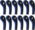 Andux Number Print Golf Iron Club Head Covers Long Neck with Zipper 12pcs/Set