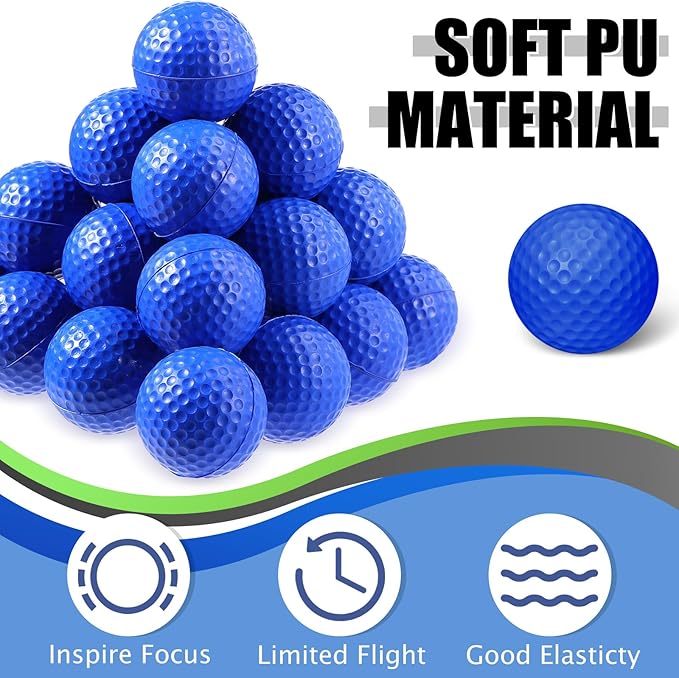 200 Pcs Foam Golf Practice Balls Bulk Realistic Feel Limited Flight Training Balls Soft for Outdoor Swing Indoor Backyard Training