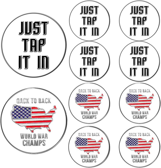 Amy Sport Golf Ball Markers Assorted Patterns Fits All Magnetic Golf Tools Value Set, Alloy Soft Enamel Technique Marker for Hat Clips Gloves Golf Divot Tools Marks