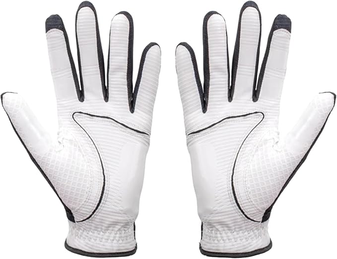 Copper Infused Golf Glove for Men – White/Black – Single Pack – Compression Fit, Arthritis Relief, Non-Slip Grip – USGA Approved