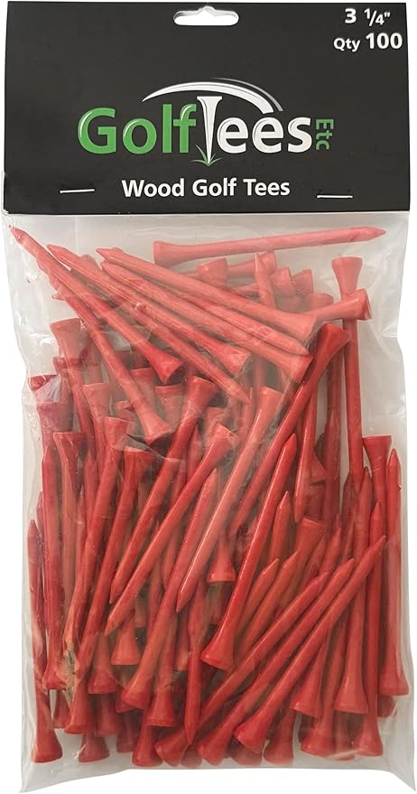 Wood Golf Tees - Standard Golf Tees for Men and Women