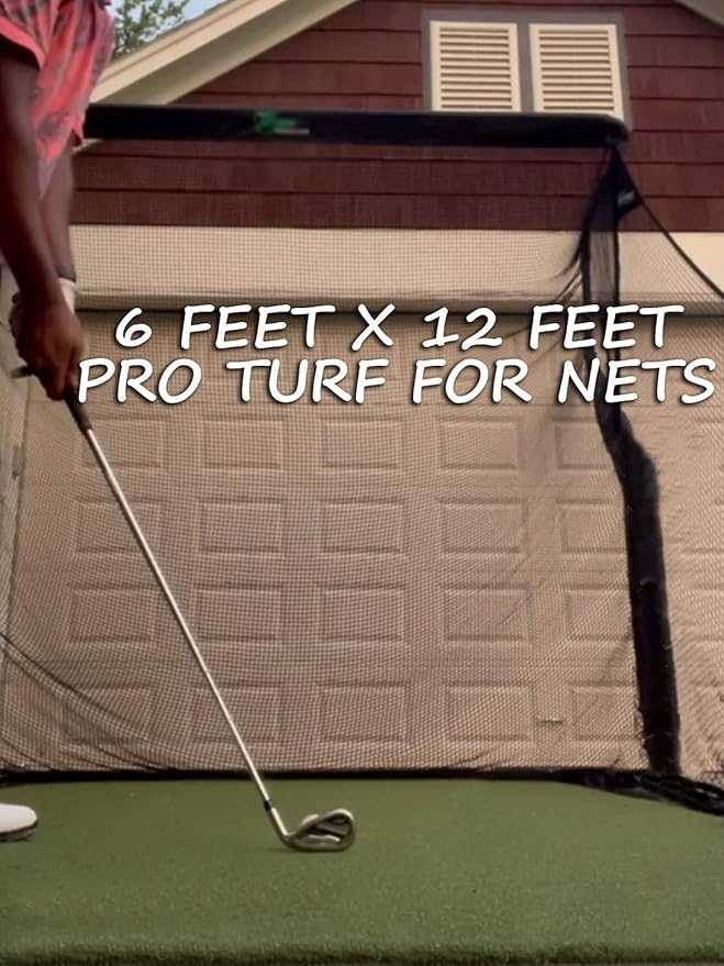 Golf Mat 6' x 12' Pro Residential Practice Golf Turf Mats with 5mm Foam Pad