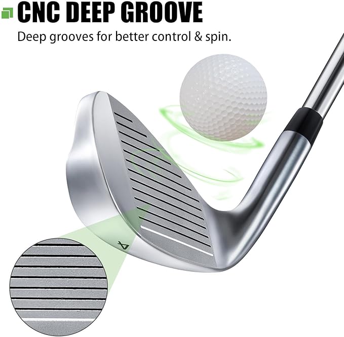 MAZEL Golf Individual Iron 1,2,3,4,5,6,7,8,9, Golf Iron with Steel Shafts for Right Handed Golfers