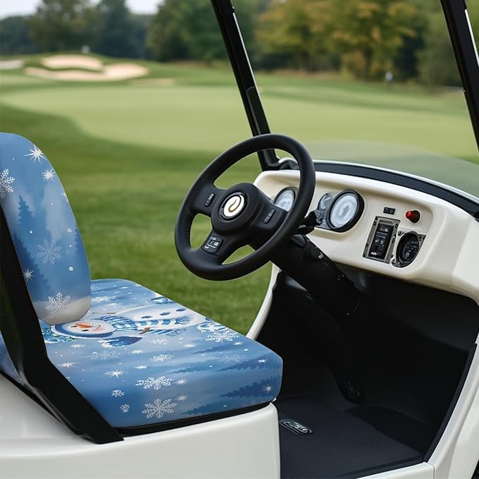 Fashion Print Golf Cart Seat Covers 2 Passenger Golf Cart Backrest Cover Golf Cart Seat Towel Gift for Friends