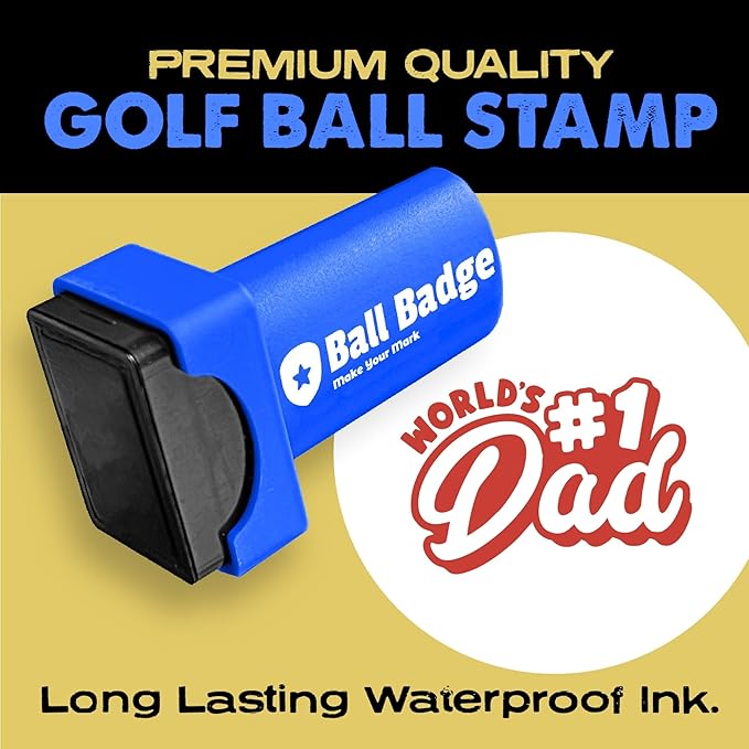 Ball Badge - Golf Ball Stamp (The Icon Series), Golf Ball Marker, Reusable Golf Ball Marking Tool to Identify Golf Balls