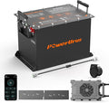 48V 100Ah Lithium Golf Cart Battery, 48V 100Ah LiFePO4 Battery, Built-in Max 300A BMS, with LCD Monitor & Mobile APP & 48V 15A Lithium Battery Charger, 4000+ Cycles, Perfect for Golf Carts
