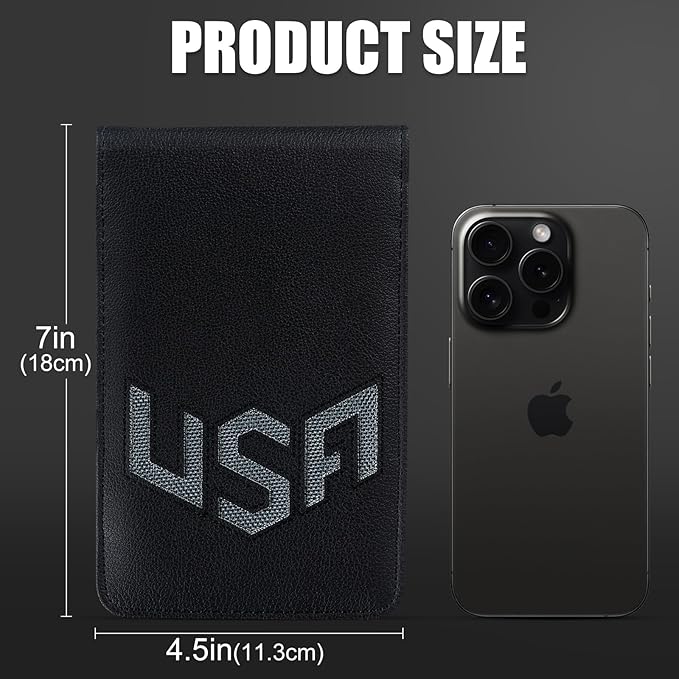 Golf Scorecard Holder & Yardage Book Cover, Golf Accessories Black Premium Leather Yardage Book Holders Cover