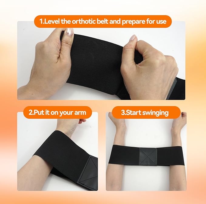 2 Pcs Golf Swing Training Aid, Golf Connection Arm Band for Correcting Chicken Wing Flaw, Muscle Memory and Swing Connection Trainer for Right & Left-Handed Players, Men Women Junior Golfers