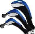 FINGER TEN Golf Club Head Covers Woods Driver Fairway Hybrid 3/4/5 Set, Headcovers Men 1 3 5 7 X Interchangeable Number Tag, Fit All Wood Clubs
