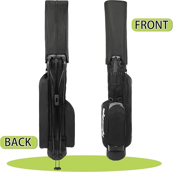 Golf Stand Bag,Lightweight Small Golf Bag,Medium Golf Carry Bag, 2-3Way Divider Men and Women with Adjustable Shoulder Strap Multiple Pockets with Golf Putter Covers