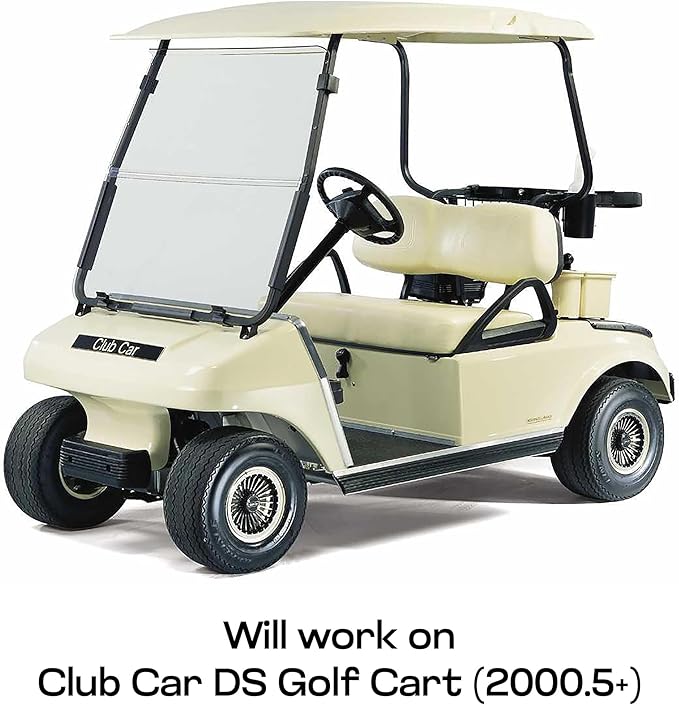 Huskey Golf Cart Front Basket Storage Basket Dash Basket Compatible W/EZGO TXT/RXV,Club Car DS (2000.5+) Precedent/Tempo/Onward,Yamaha G29 Drive2 2007+ One Piece Solid Design & Larger Compartments