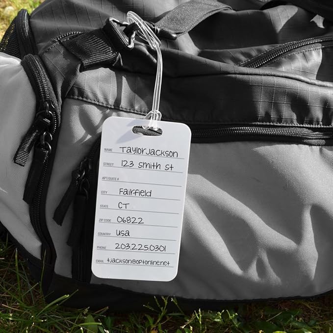 ChalkTalkSPORTS Golf Luggage & Bag Tag | Personalized Crossed Golf Clubs | Standard Lines on Back | Large | Green/Yellow