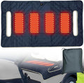 Universal Heated Golf Cart Seat Cover - Waterproof Golf Cart Heater Accessory w/ 4-Zone Warmth, 3 Heat Levels, USB/Type-C & 12V Plug for EZGO/Yamaha/Club Car (Navy Blue)