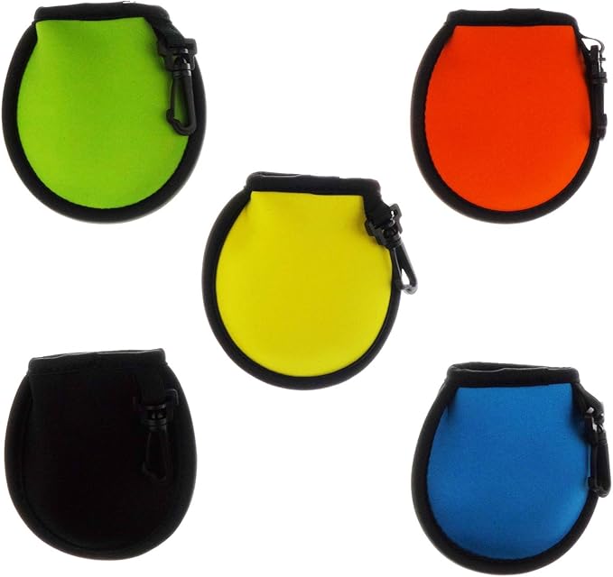 5 Pack Portable Pocket Golf Ball Washer Golf Ball Cleaner Pouch