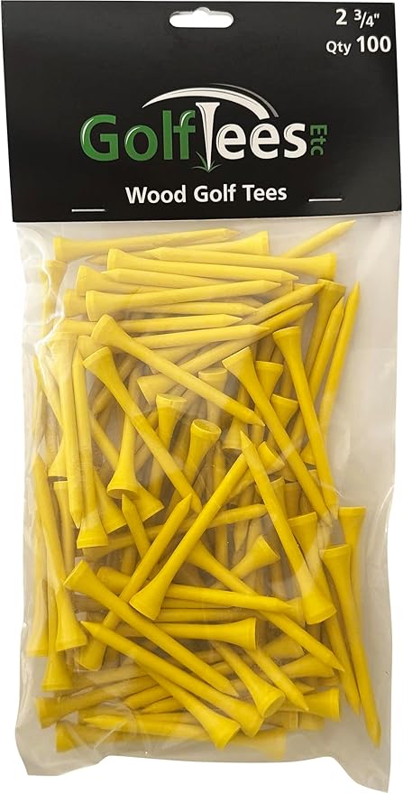 Wood Golf Tees - Standard Golf Tees for Men and Women