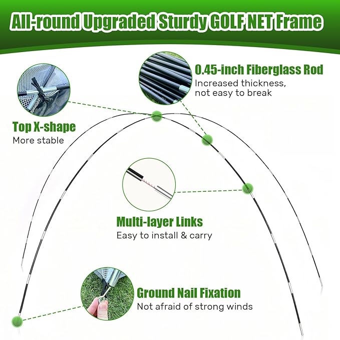 Golf Net with Practice Mat,Golf Hitting Aid Nets 10x7FT for Backyard Driving Chipping Training Swing,Gifts for Men Dad Him and Golfer