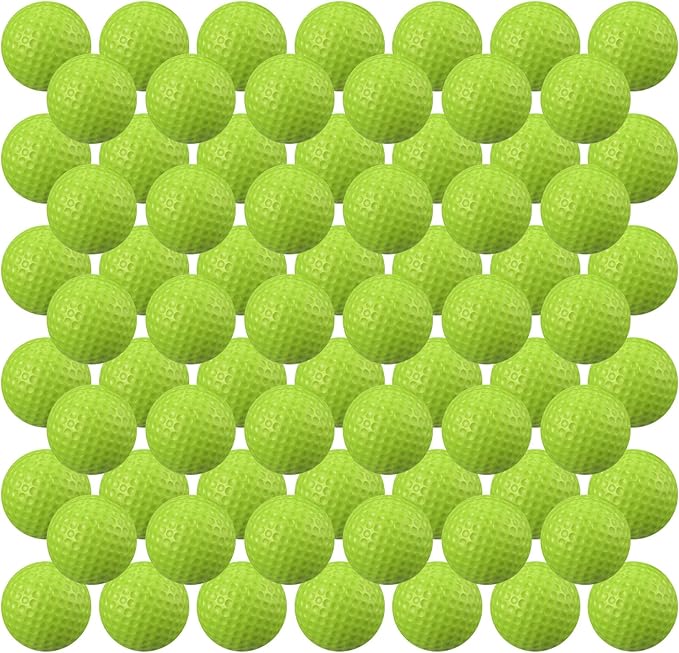 Junkin 80 Pcs Foam Golf Balls Rubber Practice Balls Realistic Feel and Flight Sport Training for Indoor or Outdoor Backyard Golf Training