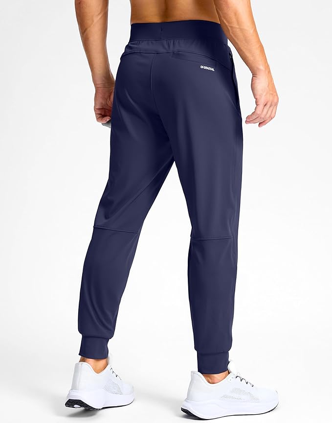 G Gradual Men's Golf Joggers Pants with Zipper Pockets Stretch Sweatpants Slim Fit Track Pants Joggers for Men Work Running