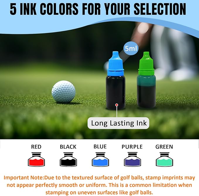 Custom Golf Ball Stamps Personalized Self-Ink Long Lasting Golf Ball Markers Customizable Funny Case Icon Sticker Golf Ball Stamper
