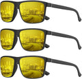 KALIYADI Polarized Sunglasses for Men and Women, Mens Sun Glasses with UV Protection for Driving Fishing Golf (3 Packs)