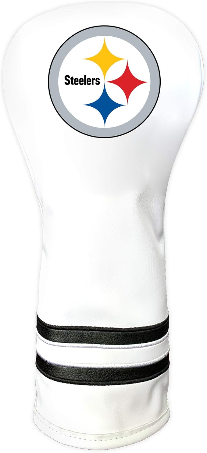 Team Golf NFL White Vintage Fairway Golf Club Headcover, Form Fitting Design, Retro Design