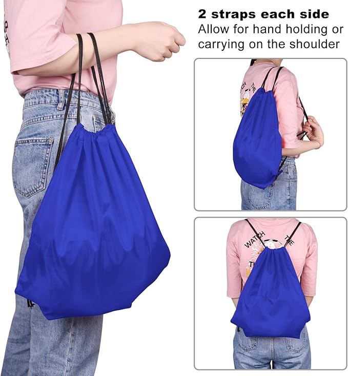 KUUQA 80Pcs Colorful Drawstring Backpack Bag Sack Drawstring Bags Bulk String Bags Storage Bags for Sport Gym Traveling