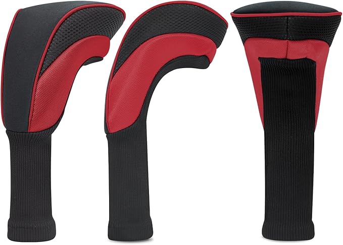 Golf Head Covers for Fairway Woods Driver Hybrids 5 Pieces Nylon Mesh Sports Fan Golf Club Headcovers-Golf Accessories for Men Women.