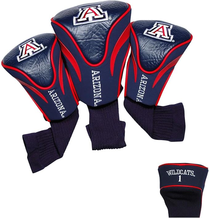 Team Golf NCAA Numbered 1, 3, & X, Fits Oversized Drivers, Utility, Rescue & Fairway Clubs, Velour Lined for Extra Club Protection