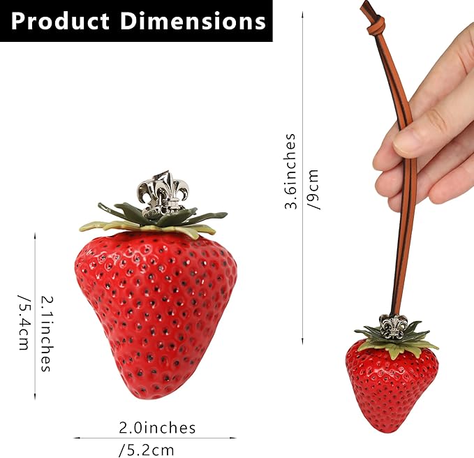 Cherry Bag Charm, Cute Strawberry Fruit Bags Charm Purse Charms Keychain Women Bag for Handbag