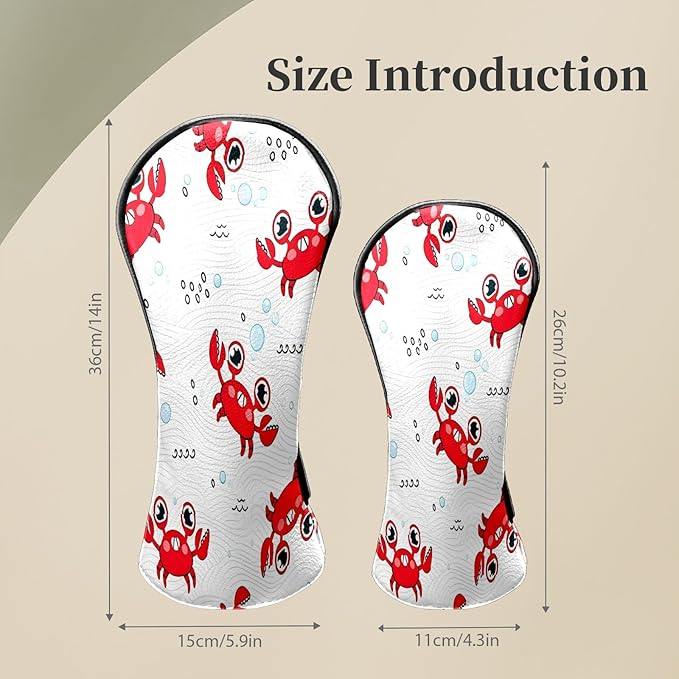 Premium Leather Golf Club Headcovers,Mango Pattern Fits Driver Hybrid Fairway 3/5 Wood,with Scratch-Resistant Lining, Gift for Men and Women