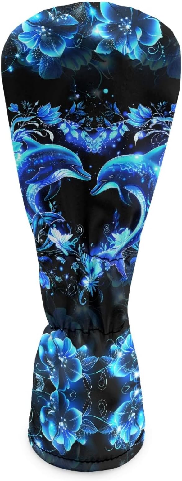 Golf Club Head Covers for Club Protective, Waterproof PU Leather Driver Fairway Wood Hybrid Head Cover