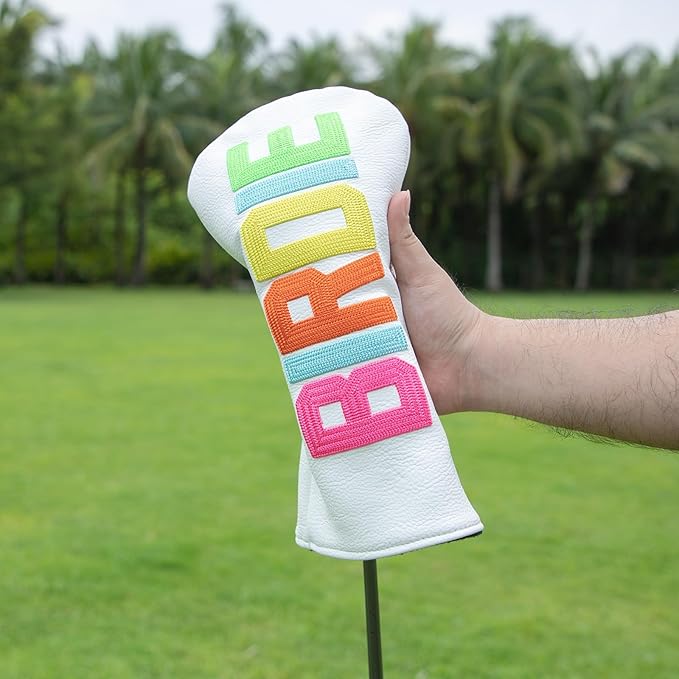 Golf Club Head Covers - 4 Options: Driver, 3 Wood, Hybrid - White Golf Driver Fairway Hybrid Head Cover