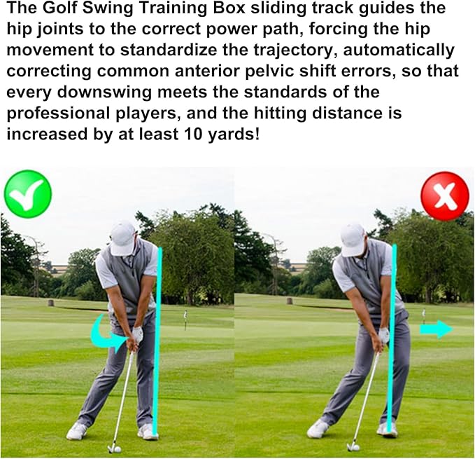THE GOLFER STORE Golf Swing Training Aid, Golf Swing Leg Gravity Pedal, Precision Hip Rotation, Indoor/Outdoor Golf Swing Posture Correction Exerciser