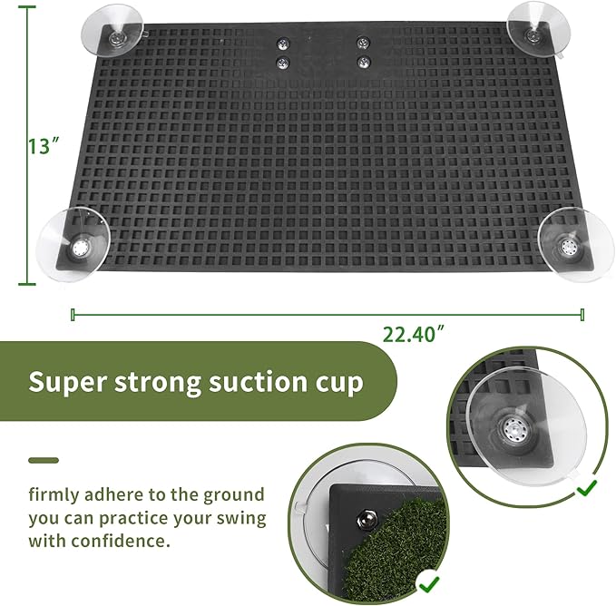 Golf Swing Trainer - Golf Training Equipment with 5 Height Adjustments - Iron and Club Practice Simulator in Home & Indoor - Portable Golf Swing Practice Mat, True Impact
