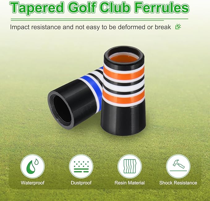 PATIKIL Golf Ferrules Tapered Golf Club Ferrules Multi-Ring Iron Ferrule Rings
