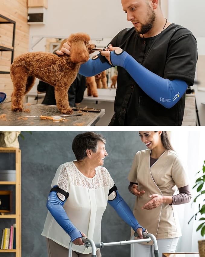 Ultra-Comfort Cut Resistant Sleeves for Thin Skin and Bruising, Cooling Protective Arm Sleeves for Gardening, Farming, Yard