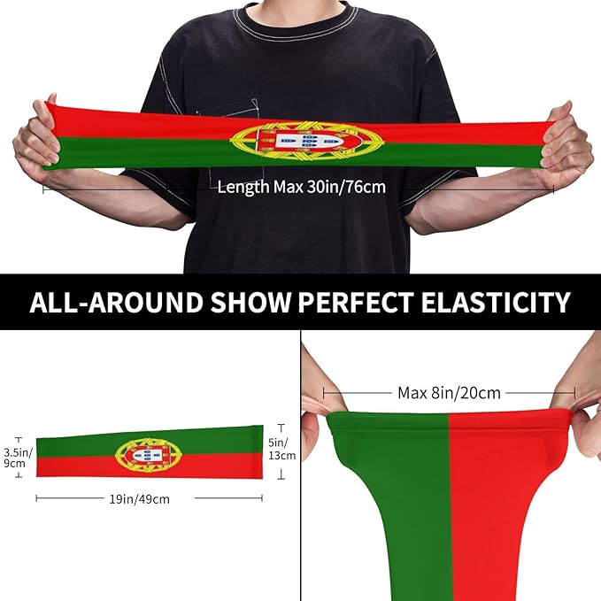 Cute Flag Arm Sleeves Cooling Sun Protection Sports Flag Sleeves for Men Women
