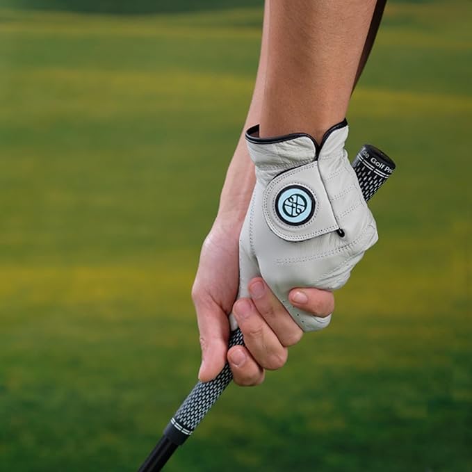 CLAPLEY Men’s Golf Glove – Premium Cabretta Leather with Magnetic Ball Marker, Breathable Design, Good Elasticity, Precious Gift for Golfers, Super Soft Feel, Left and Right Hand, Secure Fit