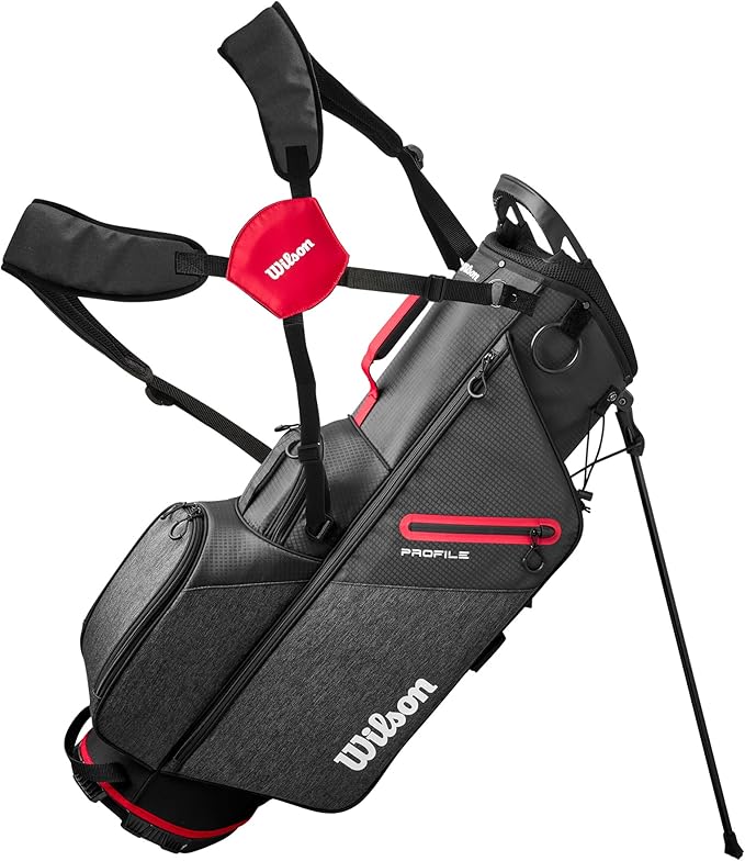 Wilson Men's Profile Complete Golf Set with Stand Bag - Right Hand, Tall, Regular, Red/Black/Silver